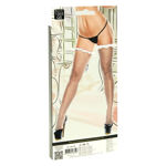 WHT-LACE-TOP-WHT-FISHNET-THIGH-HI-BLK-BOW-QUEEN