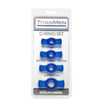 TITANMEN TOOLS COCK RING SET BLEU