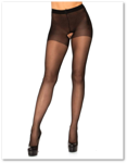 Leg Avenue –Pantyhose Sheer Crotchless Nylon Black
