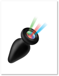 Light Up Silicone Anal Plug - Small