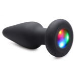 Light Up Silicone Anal Plug - Small