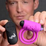 28X Remote Control Vibrating Cock Ring & Bullet - Purple