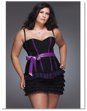 1031 Coquette- Corset Noir et Pourpre 1x2x
