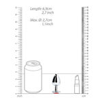 Ouch! Round Gem Butt Plug Small Silver/Ruby Red OU793