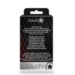 Ouch! Round Gem Butt Plug Small Silver/Ruby Red OU793