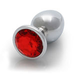 Ouch! Round Gem Butt Plug Large Ruby Red OU795