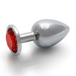 Ouch! Round Gem Butt Plug Large Ruby Red OU795