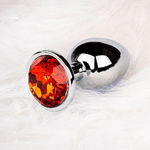 Ouch! Round Gem Butt Plug Large Ruby Red OU795