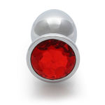 Ouch! Round Gem Butt Plug Large Ruby Red OU795