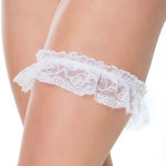 Image de Coquette- Jarretière dentelle blanche OS 21147  ***RUPTURE DE STOCK***