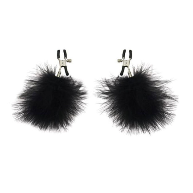 S&M Feathered Nipple Clamps blk SS10082