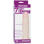 VAC-U-LOCK NATURAL THIN DONG 7" FLESH DJ1015-06-BX