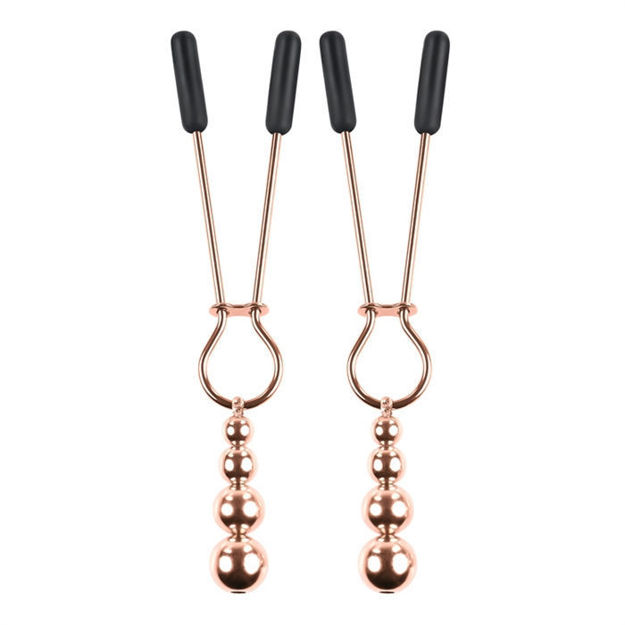Beaded Nipple Clamps - Rose Gold EV003564