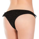 Coquette Panty Ruffle Mesh 174 OSXL  Blk