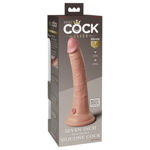 King Cock Elite Dual Density 7" Silicone Light PD5771-21