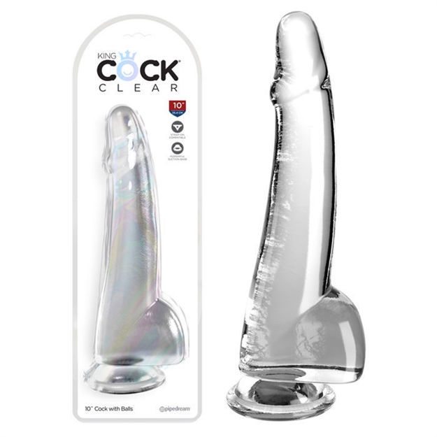King Cock Clear 10" With Balls